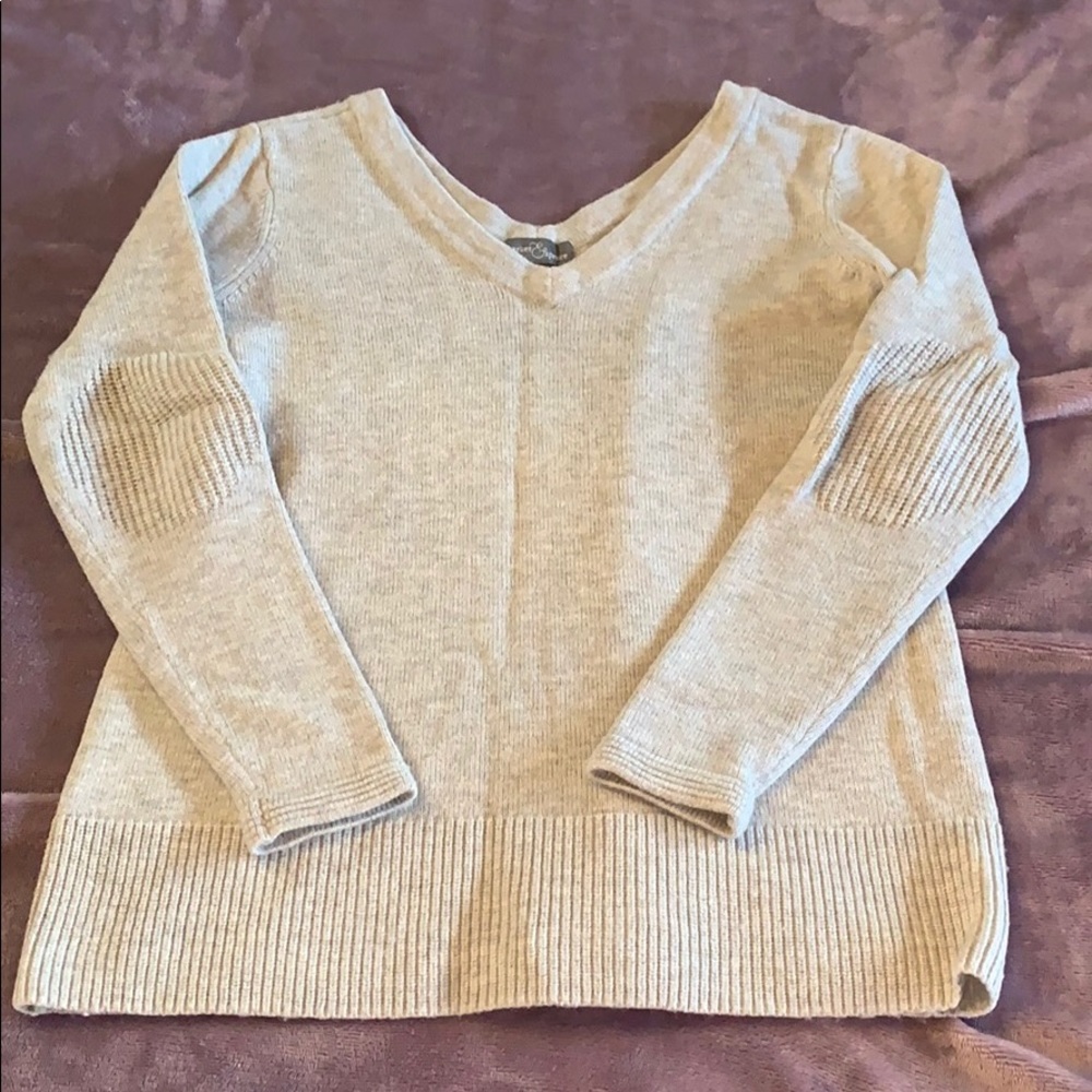 Market & Spruce sweater with elbow detail, size L
